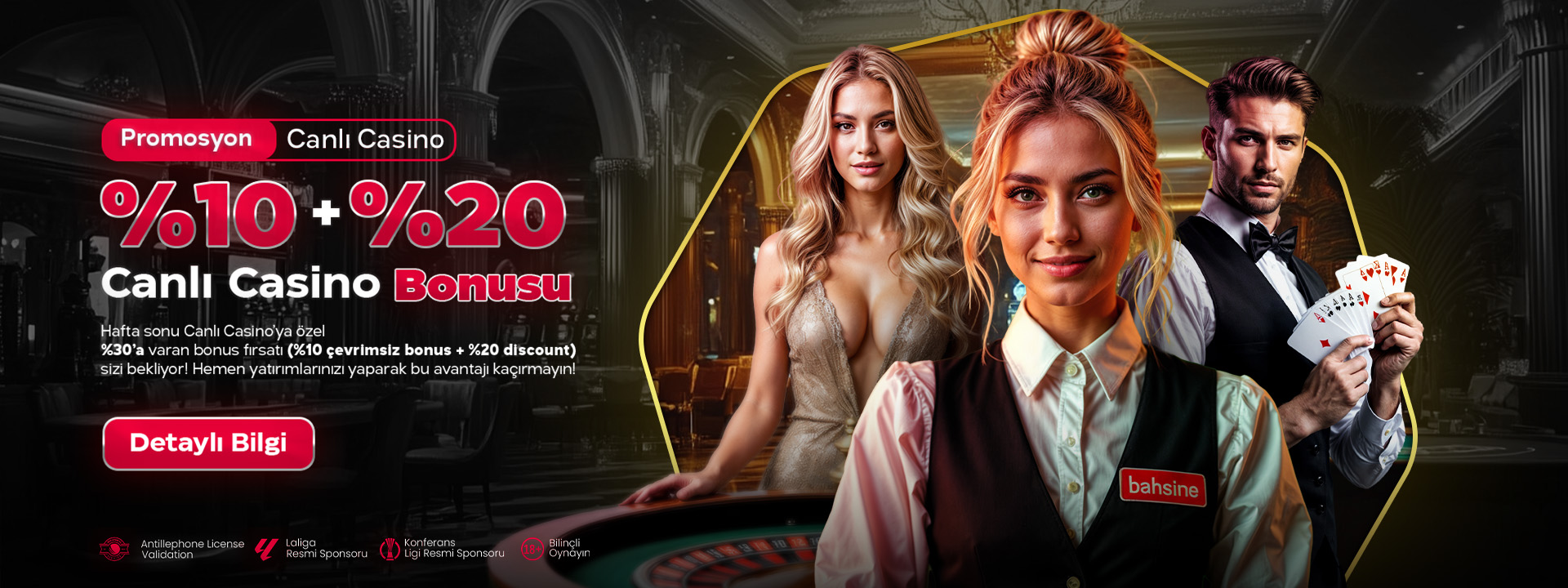 Bahsine_BahsinePROVIP_Haftasonu Canlı Casinoda 'a Varan Bonus-
